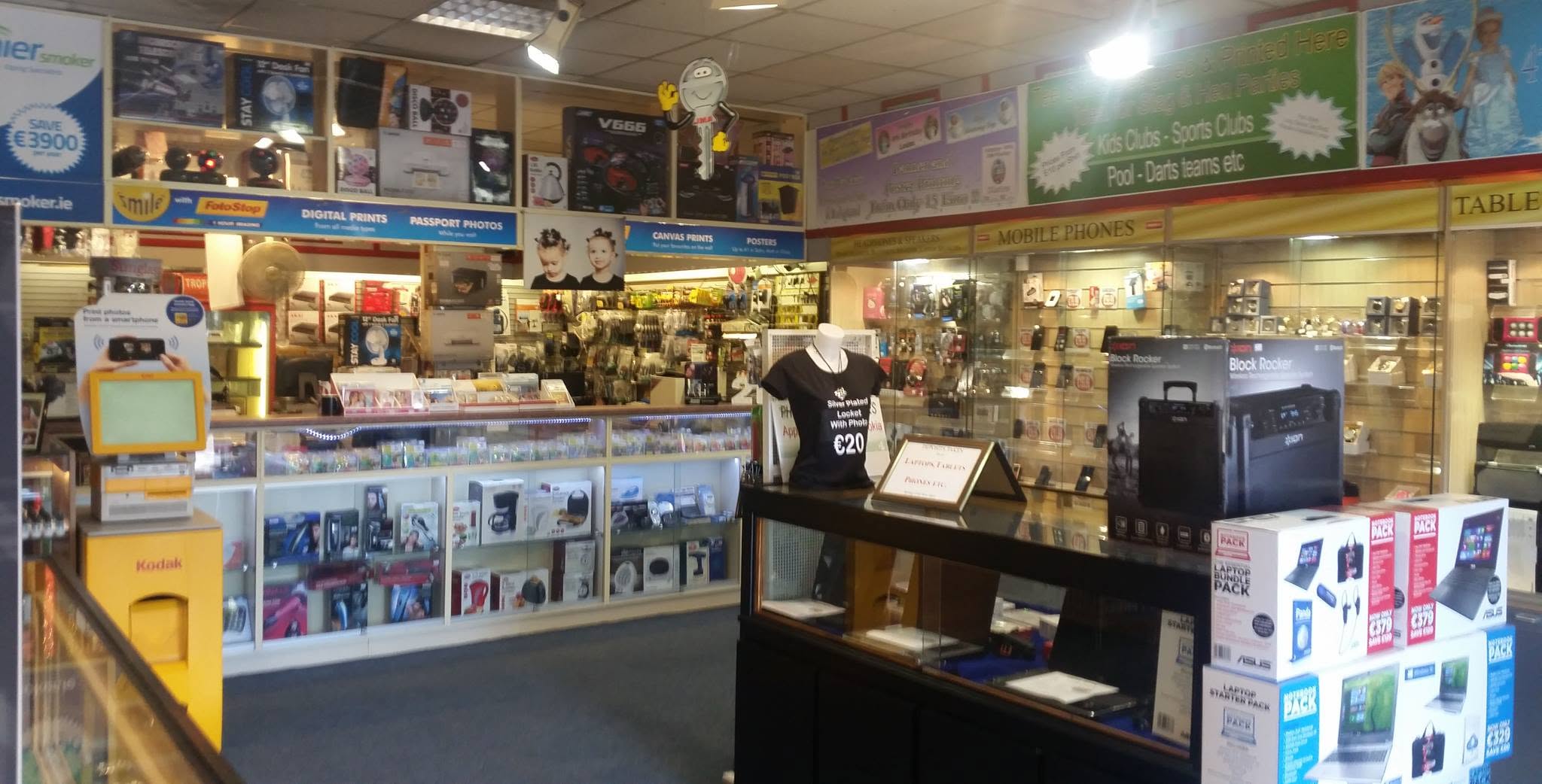 Inside the shop on Ballyfermot Road