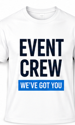 White t-shirt with single colour vinyl print